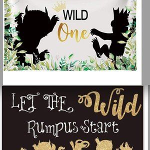 2 Where The Wild Things Are Wild One 1st Birthday Party Backdrop Decor Supplies